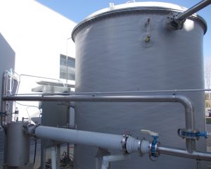 desulfuración y secado biogás. Instalaciones de biogás en la ETAR de Quinta do Conde, incluyendo almacenamiento, combustión, tratamiento y secado del biogás, para su envío a grupos generadores.